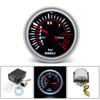 2inch 52mm Pointer LED Turbo Boost Pressure Gauge -1~2 Bar Car Vacuum Meter Black 12V Boost BAR Gauge