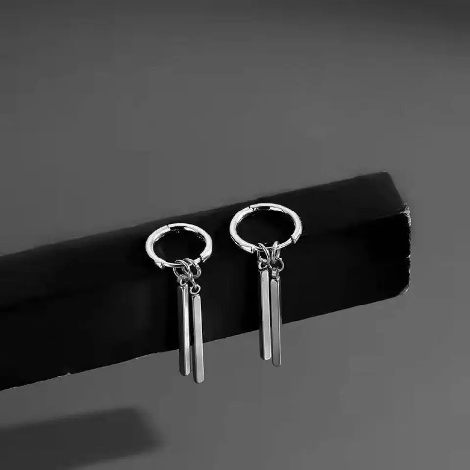 Trendy Unisex Punk Goth Pop Stainless Steel Zoro Earrings For Women Men Trendy Hip Hop Pendants Earring Ear Jewelry Accessories