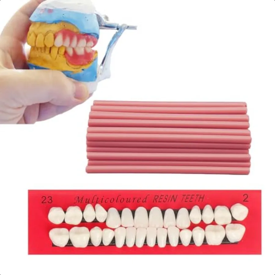 Dentaduras falsas kit diy fácil e conveniente diy reparação de dentes falsos dentes falantes ou diy kit de dentadura completa dentes falsos topo e