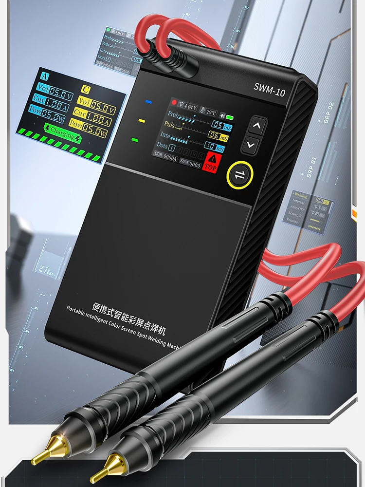 FNIRSI SWM-10 Draagbare Batterij Puntlasser TFT Scherm Handheld DIY Lasmachine 5000 mAh 18650 Batterij MAX 0.25mm Nikkel Vel - afbeelding 2