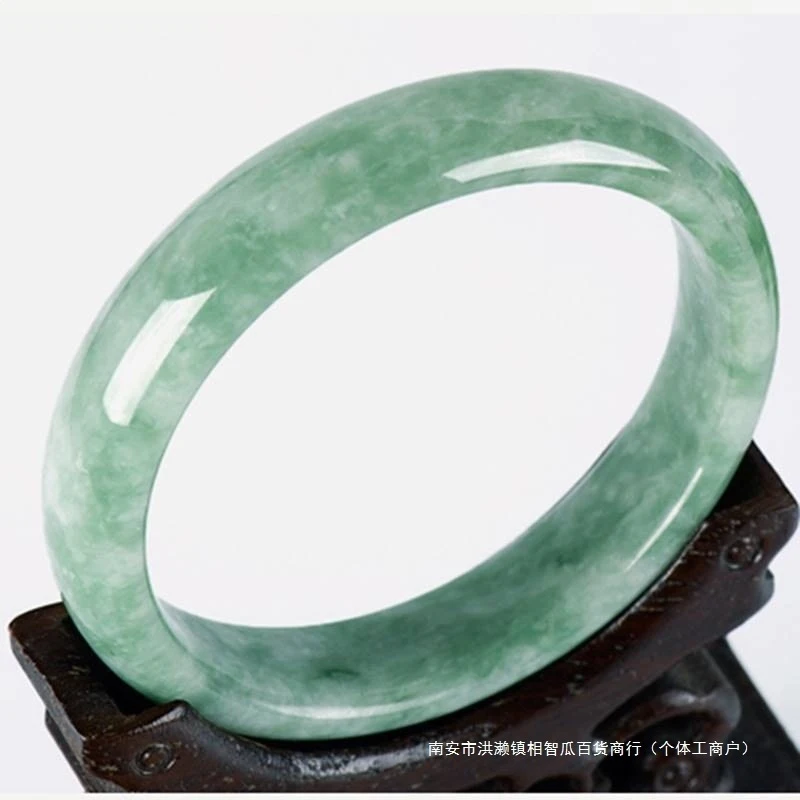 

Подлинный браслет светло-зеленого цвета с цветочными узорами, браслет из гуйчжоуского жадеита, нефритовые украшения, подарок для прямой трансляции.