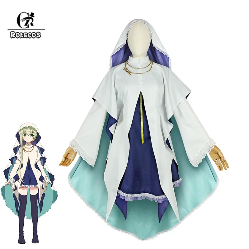 

FC6ROLECOS Women Halloween Costume Shiro Seijo to Kuro Bokushi Cecilia Cosplay Costume Cross Saint Girls Halloween Costume@FC8！