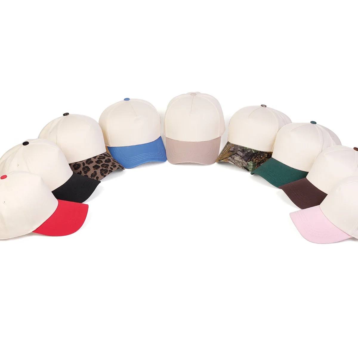 Unisex Light Panel Color Blocked Baseball Caps Spring Autumn Outdoor Adjustable Casual Hats Sunscreen Hat Sports Cap