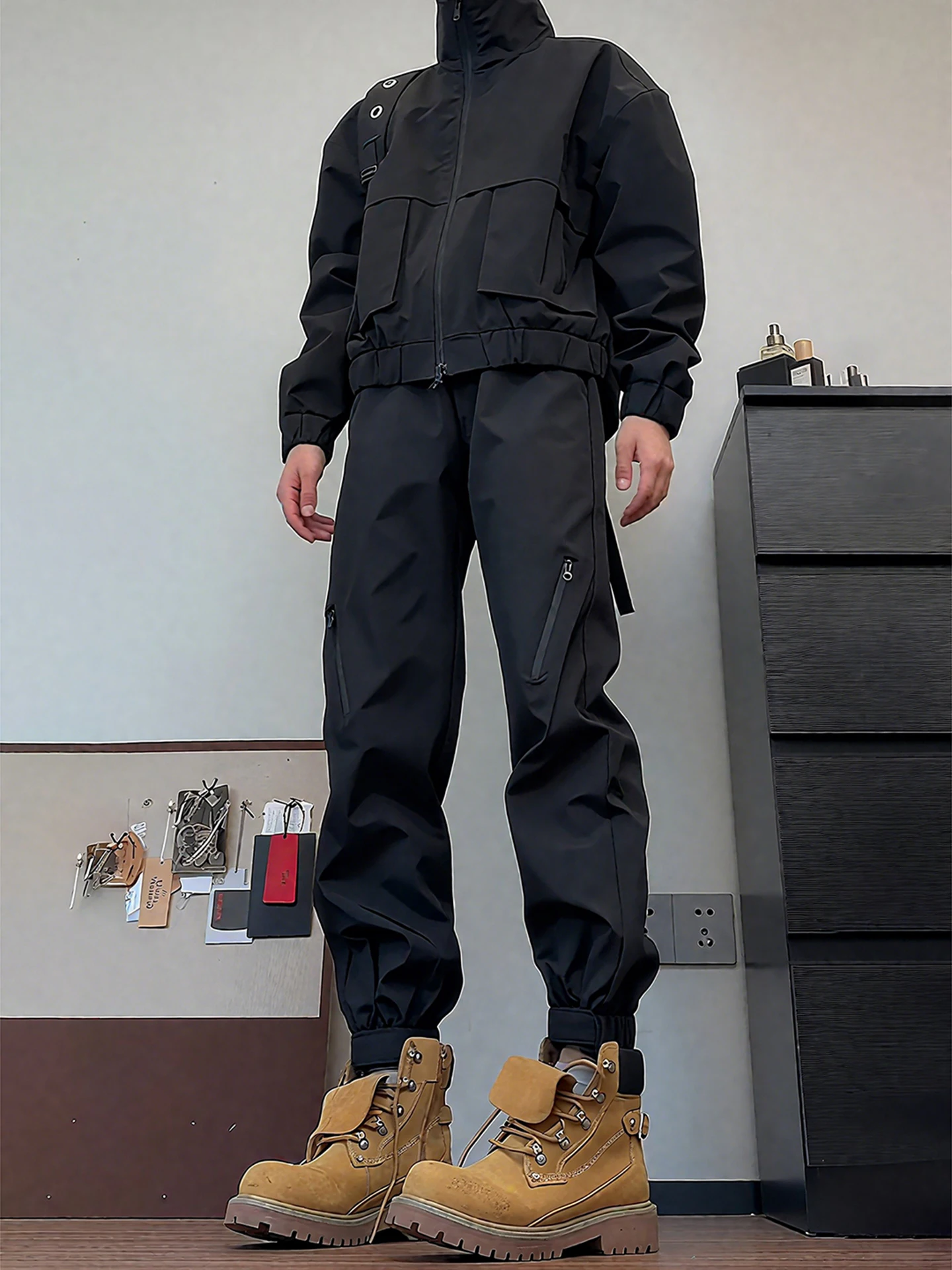 

American Sle Tee-Proof Fce Lined Men's Casual Pants Fall Winter Boots Matching Outdoor Climbing Trousers