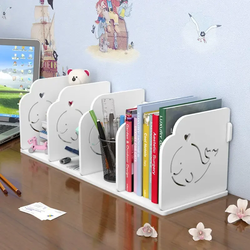 Imagem -04 - Grande Hollow Book Storage Rack Prateleira de Arquivos de Madeira do Office Desktop Informação Magazine Holder Living Room Table Stand