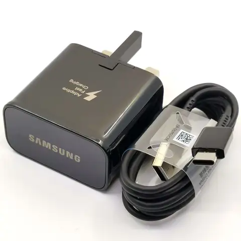 Para Samsung 15W UK enchufe cargador rápido adaptador de carga rápida Cable tipo C para Galaxy S10 S8 S9 Plus A13 A32 A42 A41 A51 Note 9 8 10