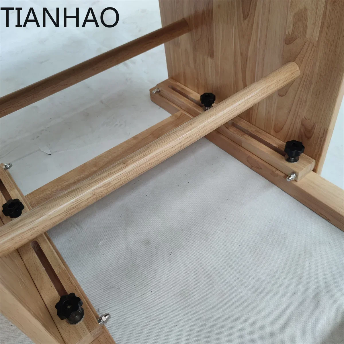 Wooden Base Microfiber Leather Pilates Ladder Barrel with Adjustable Oak Frame