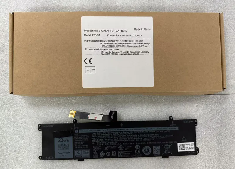 

Высококачественная батарея FTD6M для клавиатуры 7285 2-в-1 0FTD6M 06HHW5 6HHW5 K17M GC02002190L