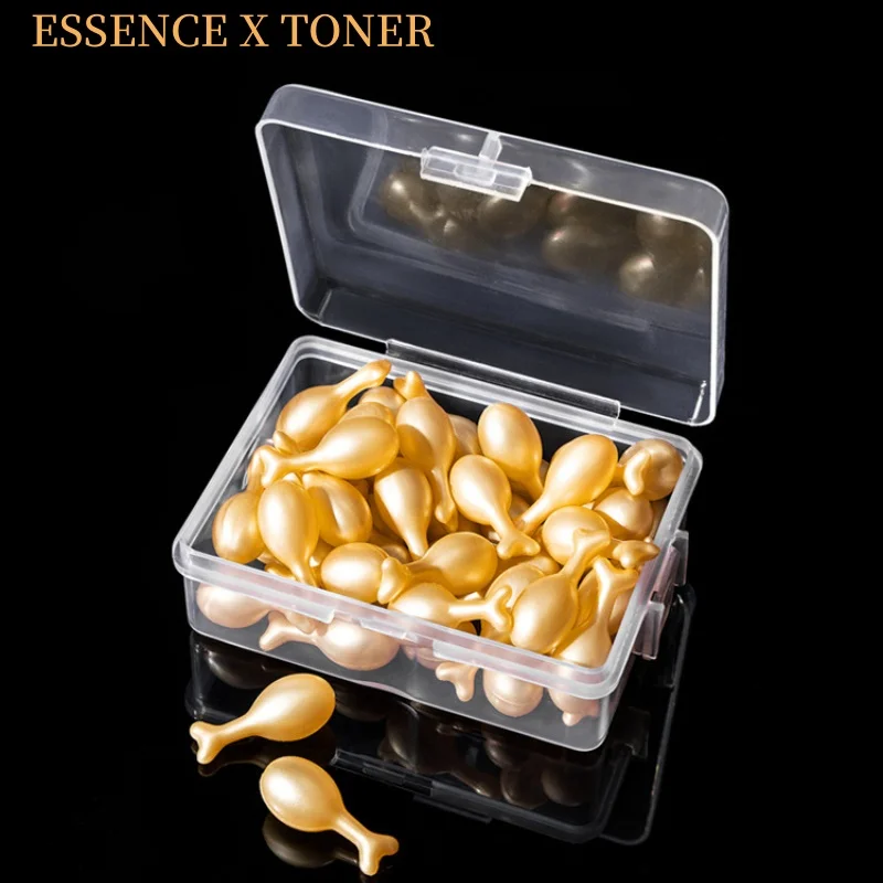 0.34g*50 Capsules of Fullerene Oligopeptide Luxury Moisturizing Essence, Locks in Moisture, Gently Moisturizes, Makes the Skin as Smooth as a Girl'S, Daily Facial Care, Granule Packaging, Easy to Carry, Safe and Hygienic.