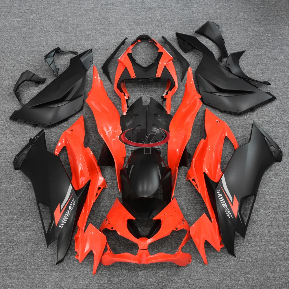 Matte black print and glossy red For Kawasaki ZX6R 636 2019-2020-2021-2022-2023 Injection Cowling Bodywork Full Fairing Kit