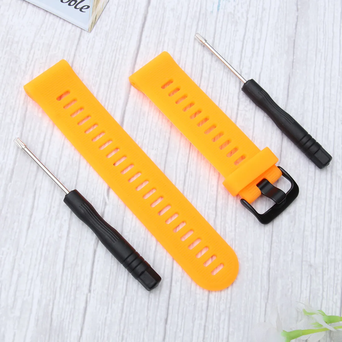 Orange PC Watch Strap for Garmin Forerunner 945/935 – Adjustable, Breathable & Sweat-Resistant