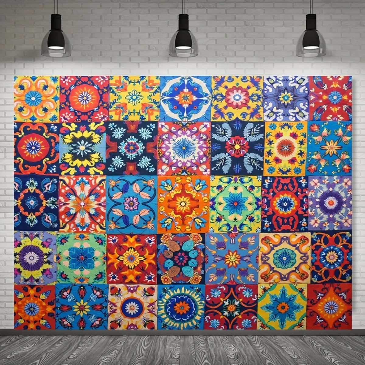 Ultra Colorful Bohemian Mandala Tapestry Wall Hanging Polyester Ethnic Boho Global Pattern Art Home Decor Living Room Bedroom De