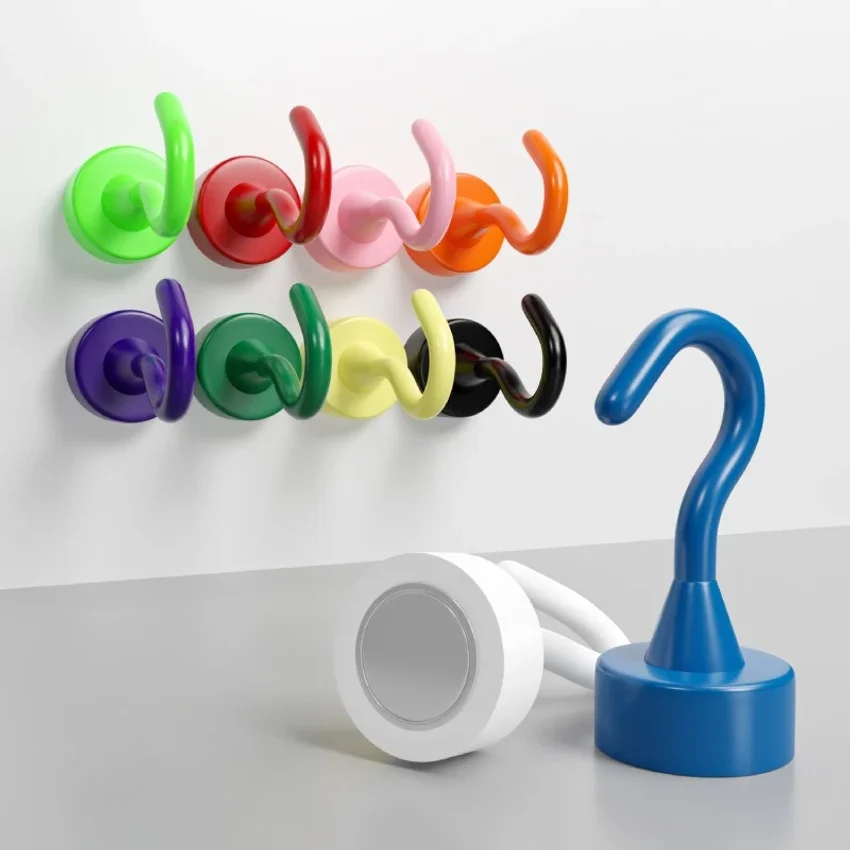 

2/10pcs Multi-Color Magnetic Storage Hooks, 0-8KG Weight Capacity, Durable Magnets for Hanging on Refrigerators and Ceilings