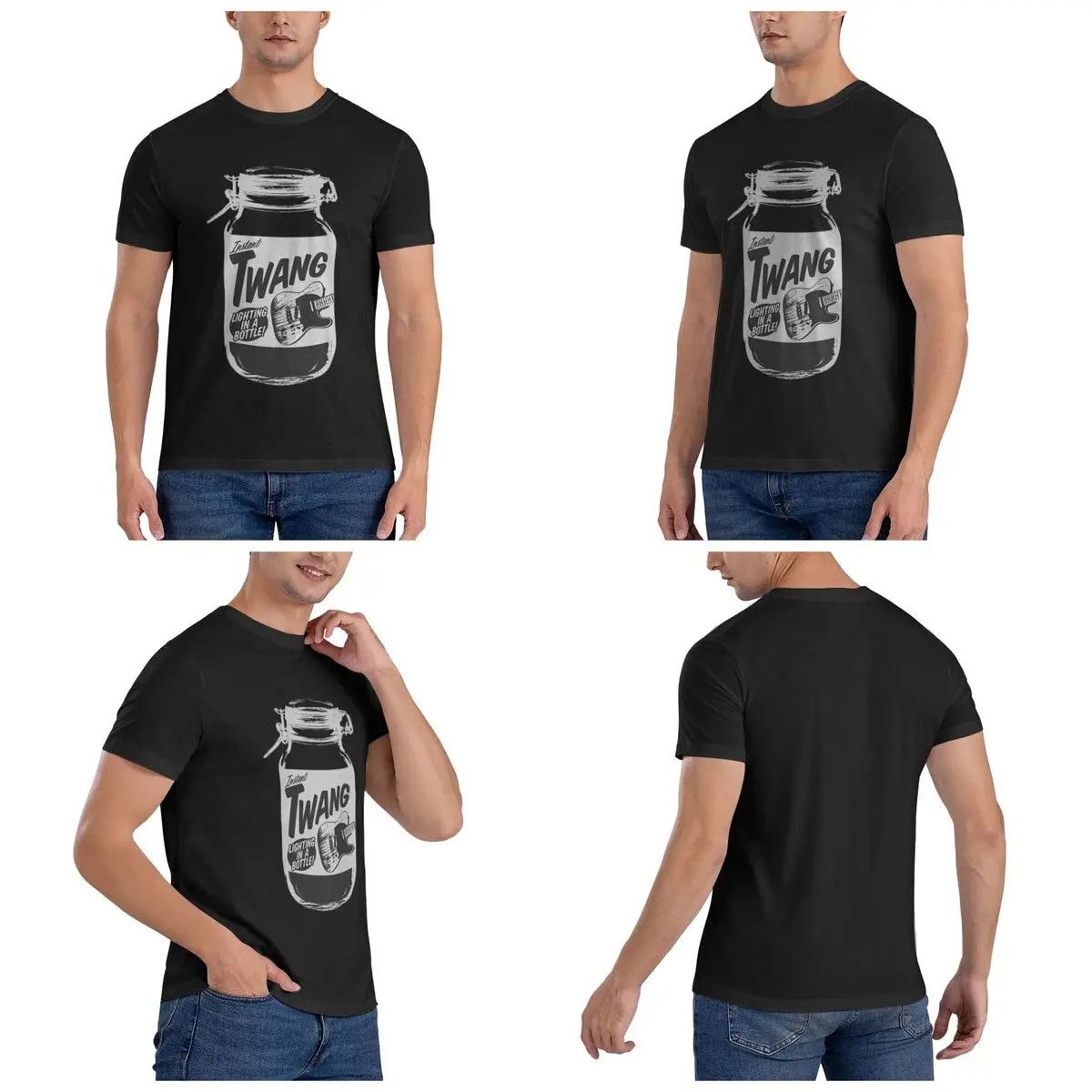 Telecaster Instant Twang Men T-Shirt Funny Plus Size T Shirts Men's O-Neck Cotton Tees Short Summer Male