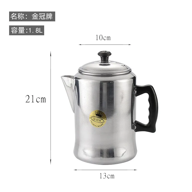 Aixiangru percolador de café de 16CM cafetera italiana tetera de té Espresso de 3L, hervidor de té de burbujas para elaboración a mano,cafe