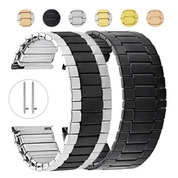 Metal Bracelet for Huawei Watch 3 Bead Stainless Steel Watchband for Rolex Elastic Telescopic Band for Seiko 22mm Quick Release