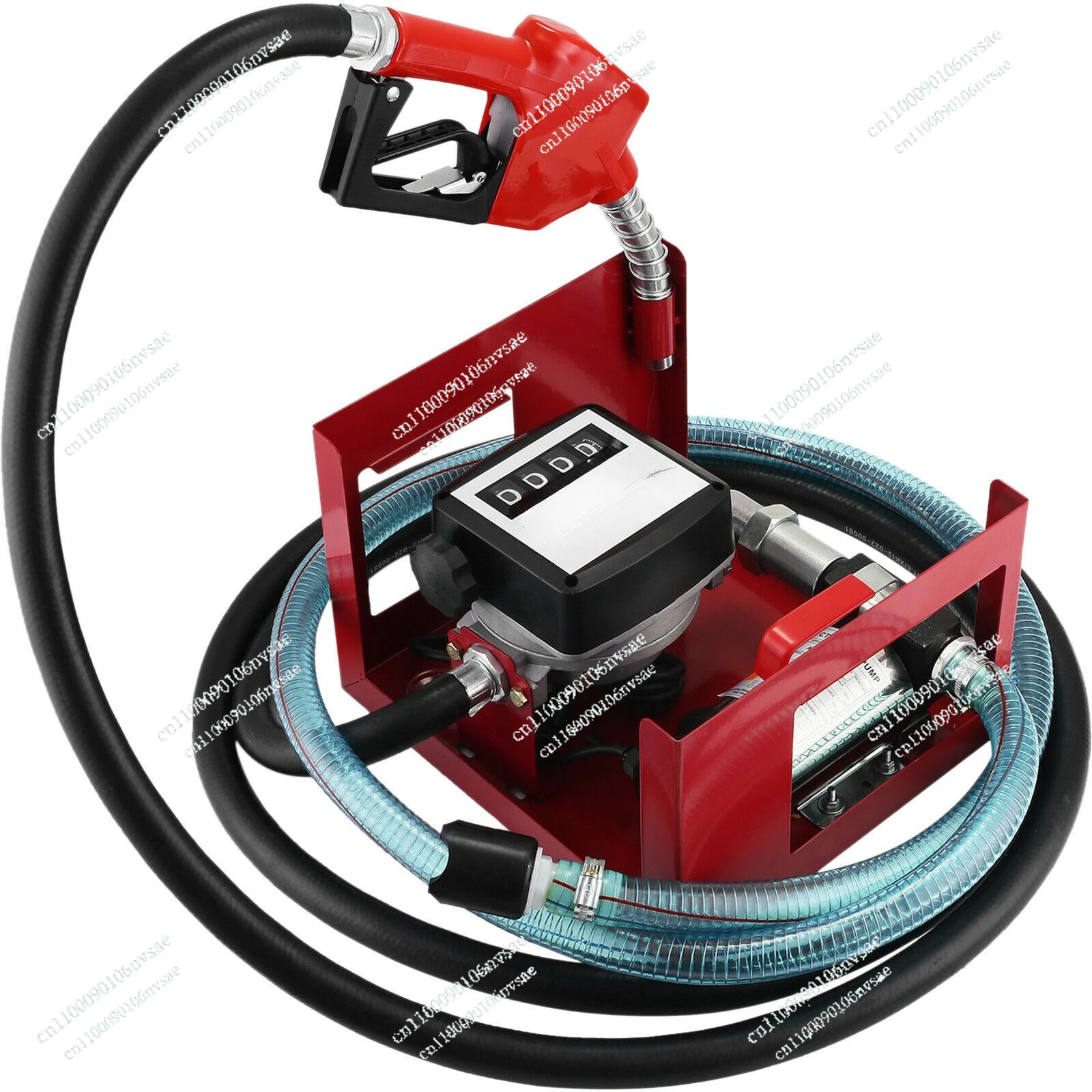 

DC 12/24V electric mobile portable mini fuel d-iesel transfer pump kit with automatic nozzle and hose