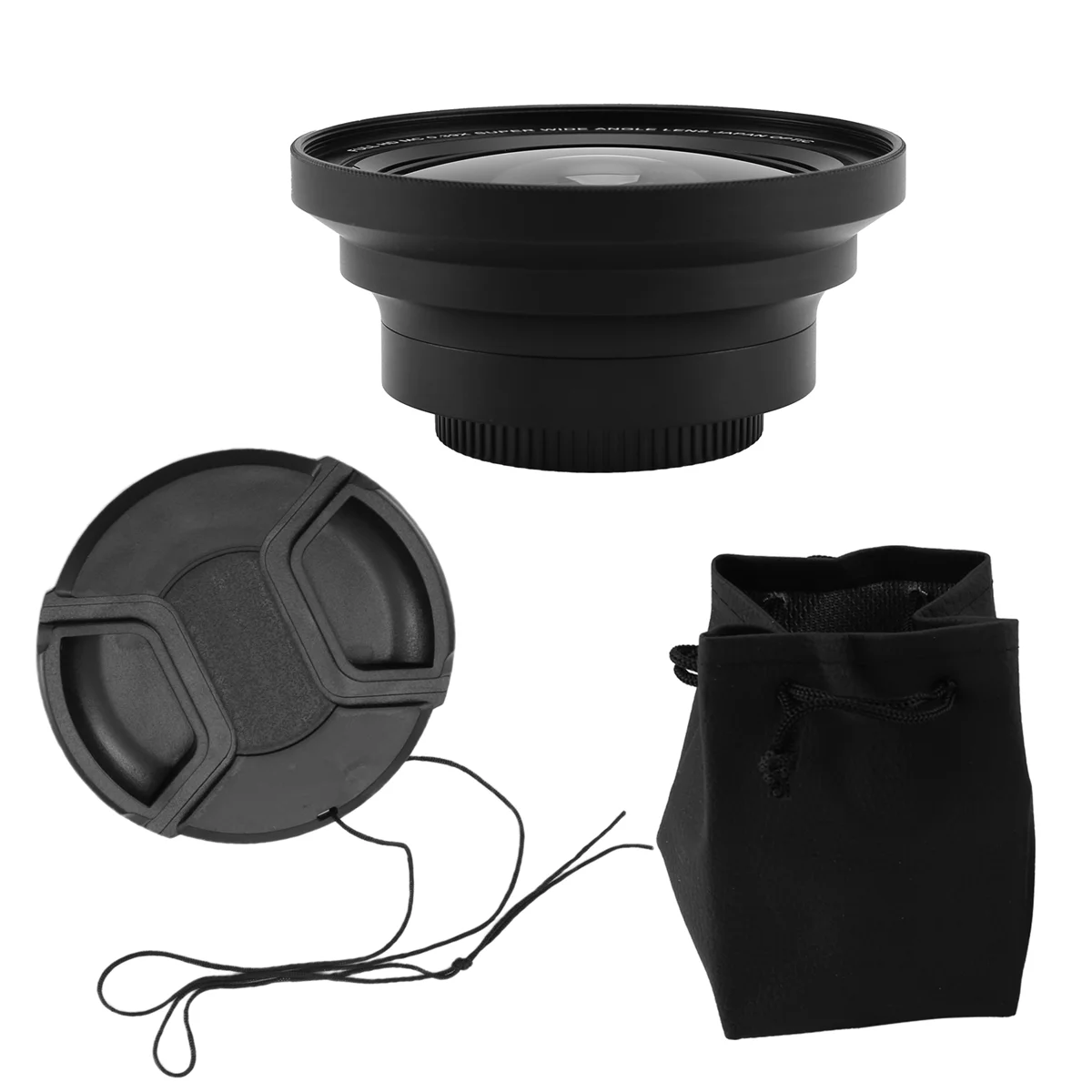 جديد 3C-Professional 37mm Macro + 72mm عدسة زاوية واسعة 0.39X Full HD لكاميرا الفيديو 4K