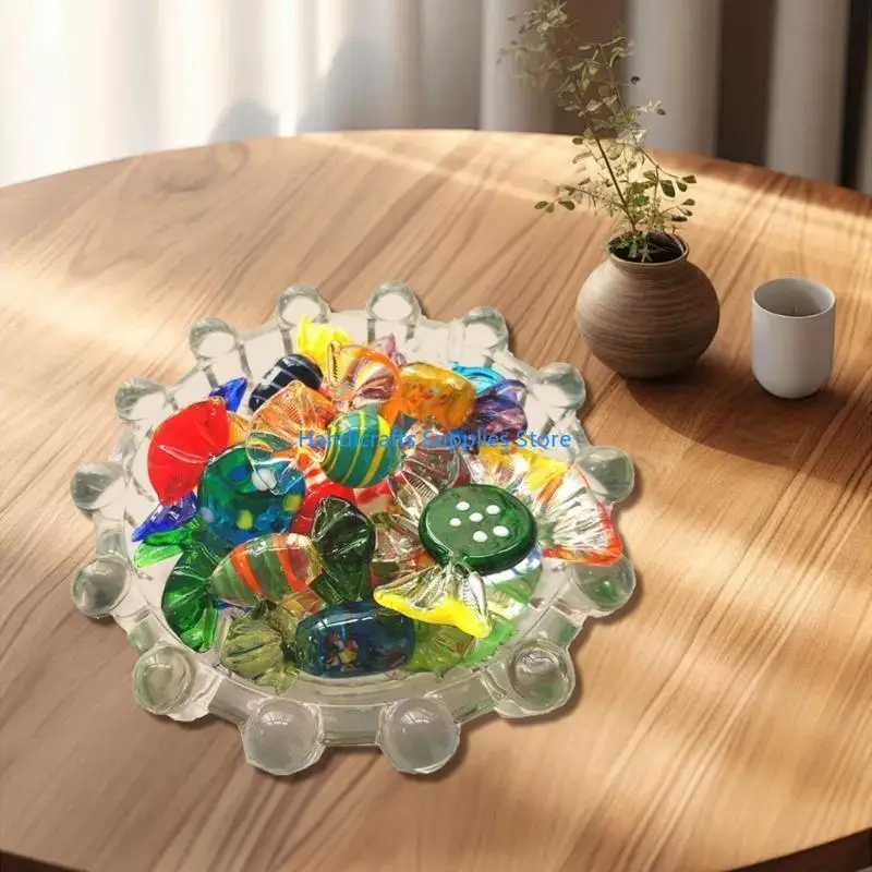 R1WA Elegant Glass Candys Decorations Enhances Any Space with Colorful Wedding Jewelry