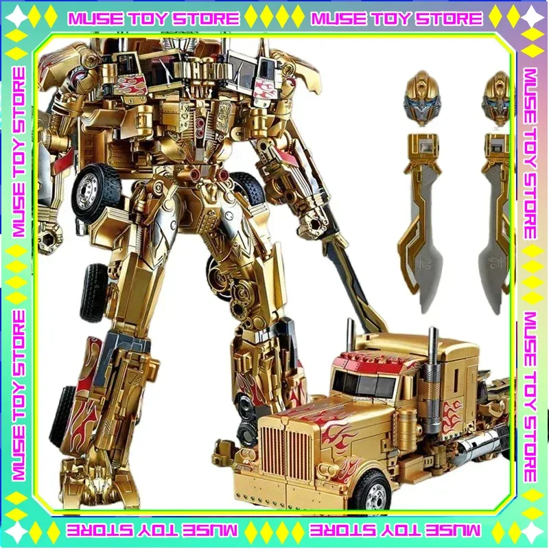 30CM Transformation Gold Roboter Spielzeug Optimus Prime Legierung Star Commander Spielzeug Lkw Auto Film Anime Action Figure kinder Für spielzeug