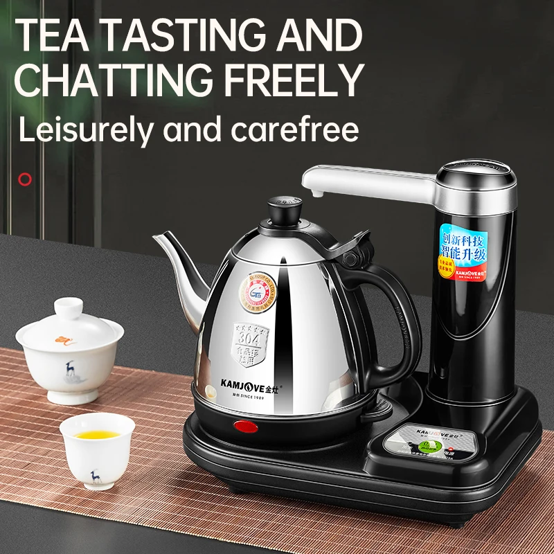 KAMJOVE Electric Kettle 304 Stainless Steel Portable Water Boiler Fast Boil 0.8L Smart Kettle for Home Hotel Water Kettle