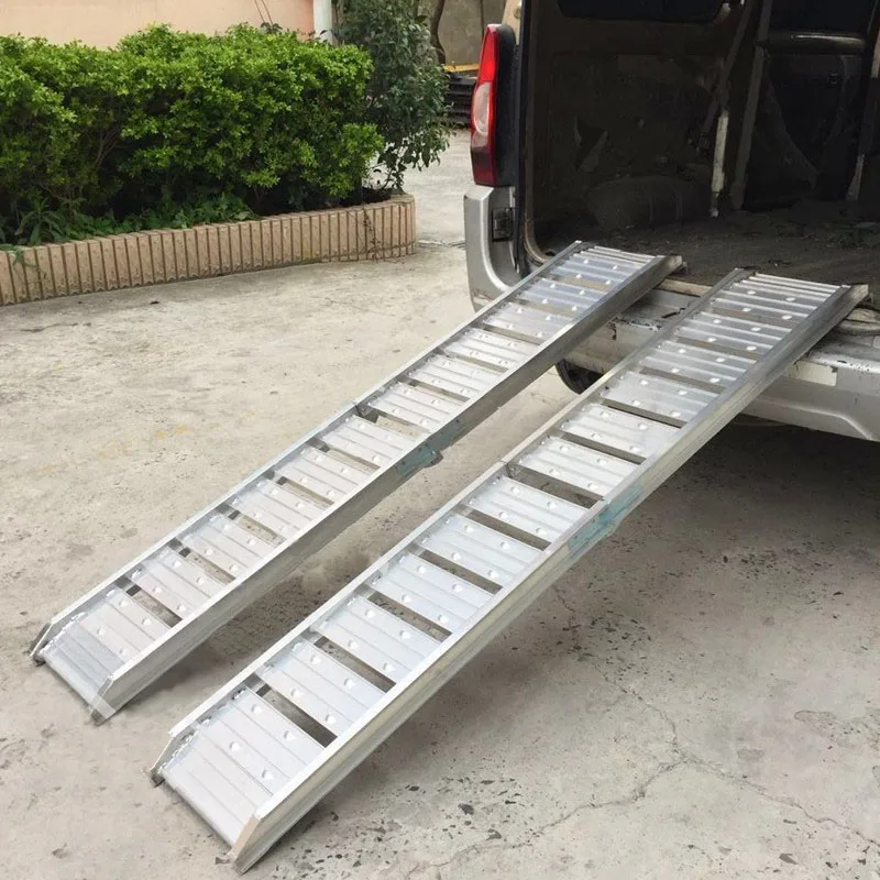 Truck Loading Snowmobile Motor Ramp