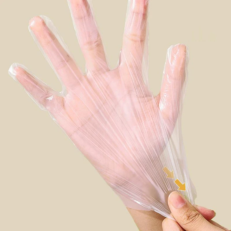 100pcs/box Children Disposable TPE Gloves Latex Free Gloves Transparent Food Grade Household Cleaning Gloves