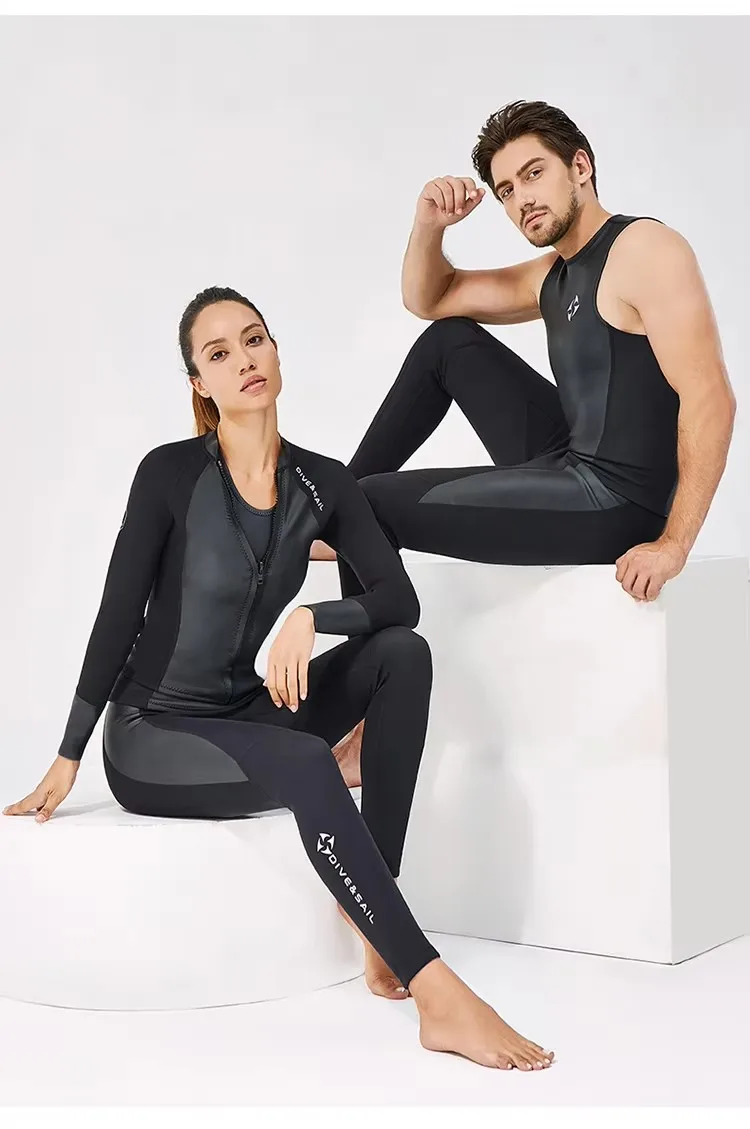 Männer Frauen 2MM Neopren Glattes Haut Neoprenanzug Weste Surfen Schwimmen Tauchen Anzug Westen Triathlon Für Scuba Schnorcheln Speerfischen Tops – Detail 11