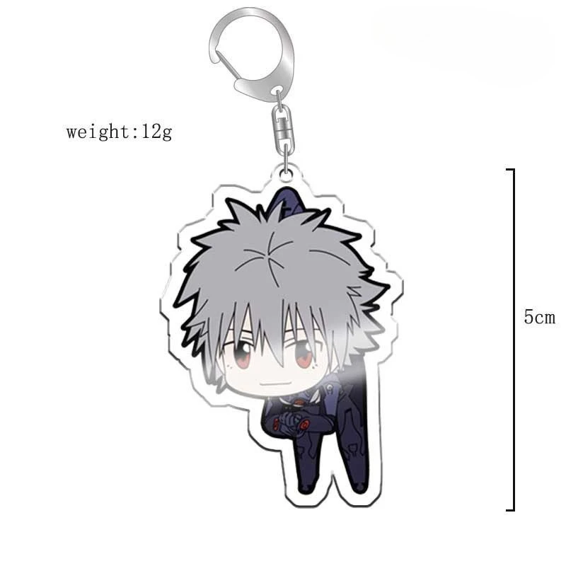 NEON GENESIS EVANGELION Acrylic Keychain Ayanami Rei Asuka Anime Cartoon Q Version Cartoon Accessories Peripheral Products - view 4