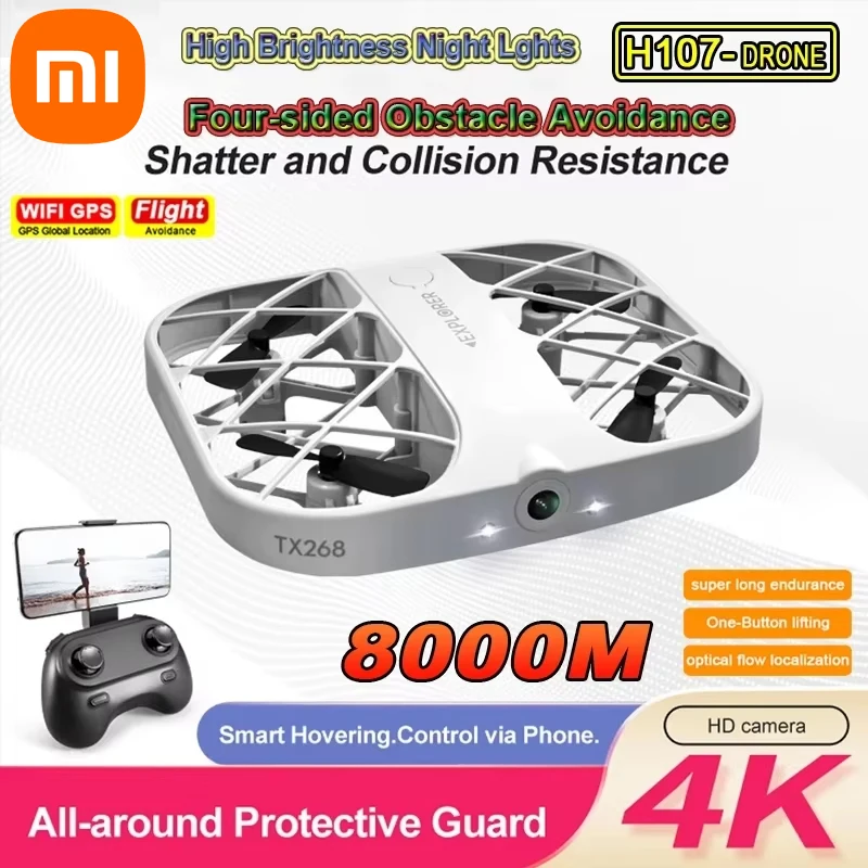 Xiaomi H107 8K Mini Drone Dron 4K Quadcopter with Camera Real-Time Transmission Mini Pocket UFO Small Remote Control Plane