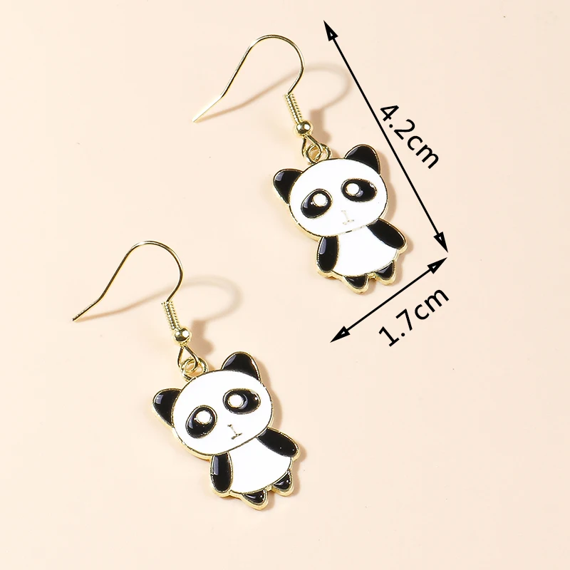 Aihua Cute Enamel Animals Earrings Lovely Cat Paw Duck Unicorn Panda Drop Earring for Women Girls Birthday Gifts Party Jewelry – Detail 8