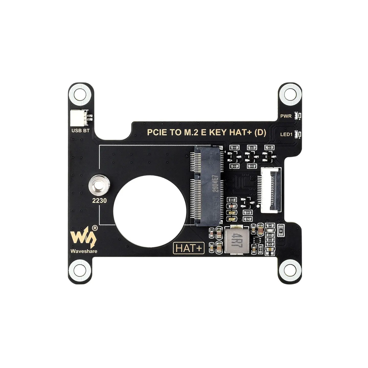 Raspberry Pi 5 PCIe to M.2 E-Key Adapter Board, A/E Key Wireless Network Card, Supports USB Bluetooth