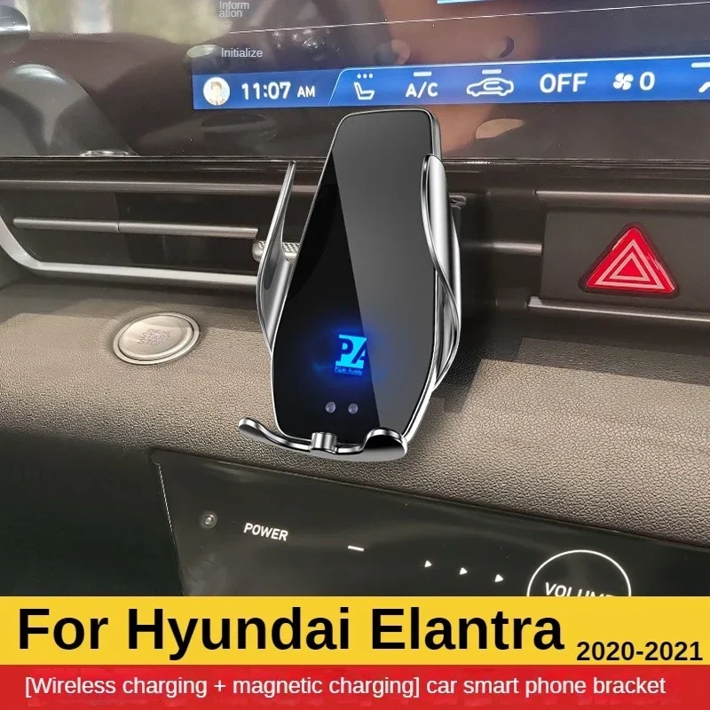 

2020-2021 For Hyundai Elantra 7th Gen Mobile Phone Holder Wireless Charger Car Mount Navigation Bracket GPS Support 360