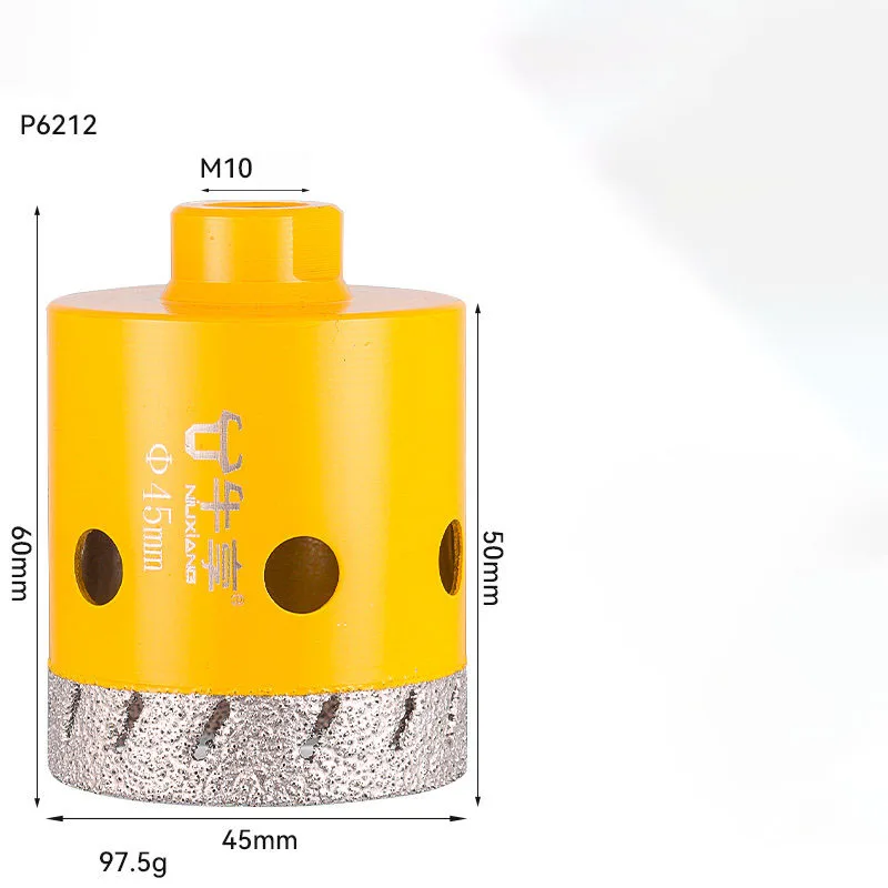 M10 Gewinde-Winkelschleifer Glas-Keramik-Lochöffner Bohrer 20-50mm Trocken-Vakuum-Handschleifer für Keramikfliesen Granit Marmor – Detail 7