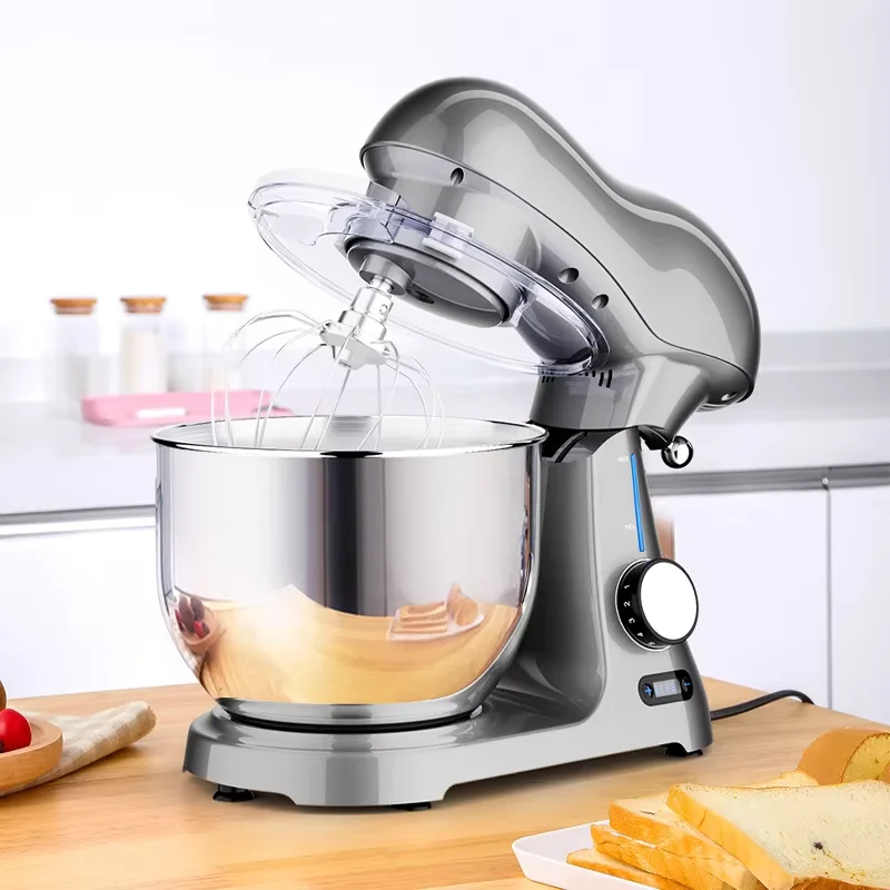 Powerful household 6.5L 7L 8L SUS304 bowl batedeira Food Processor Egg Flour Dough with LED display electric food mixer