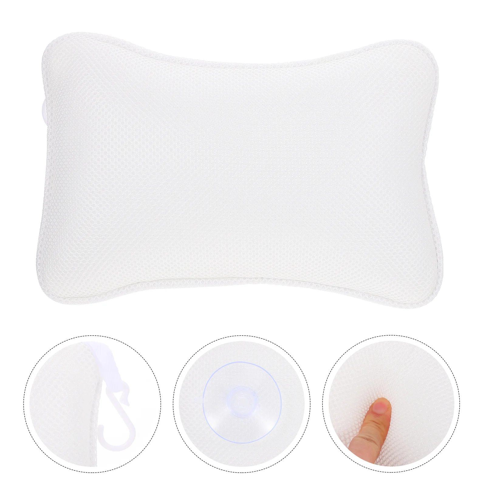 

Bathtub Suction Cup Headrest Bed Pillows Take Mesh with Sucker Polyester Child Accessories