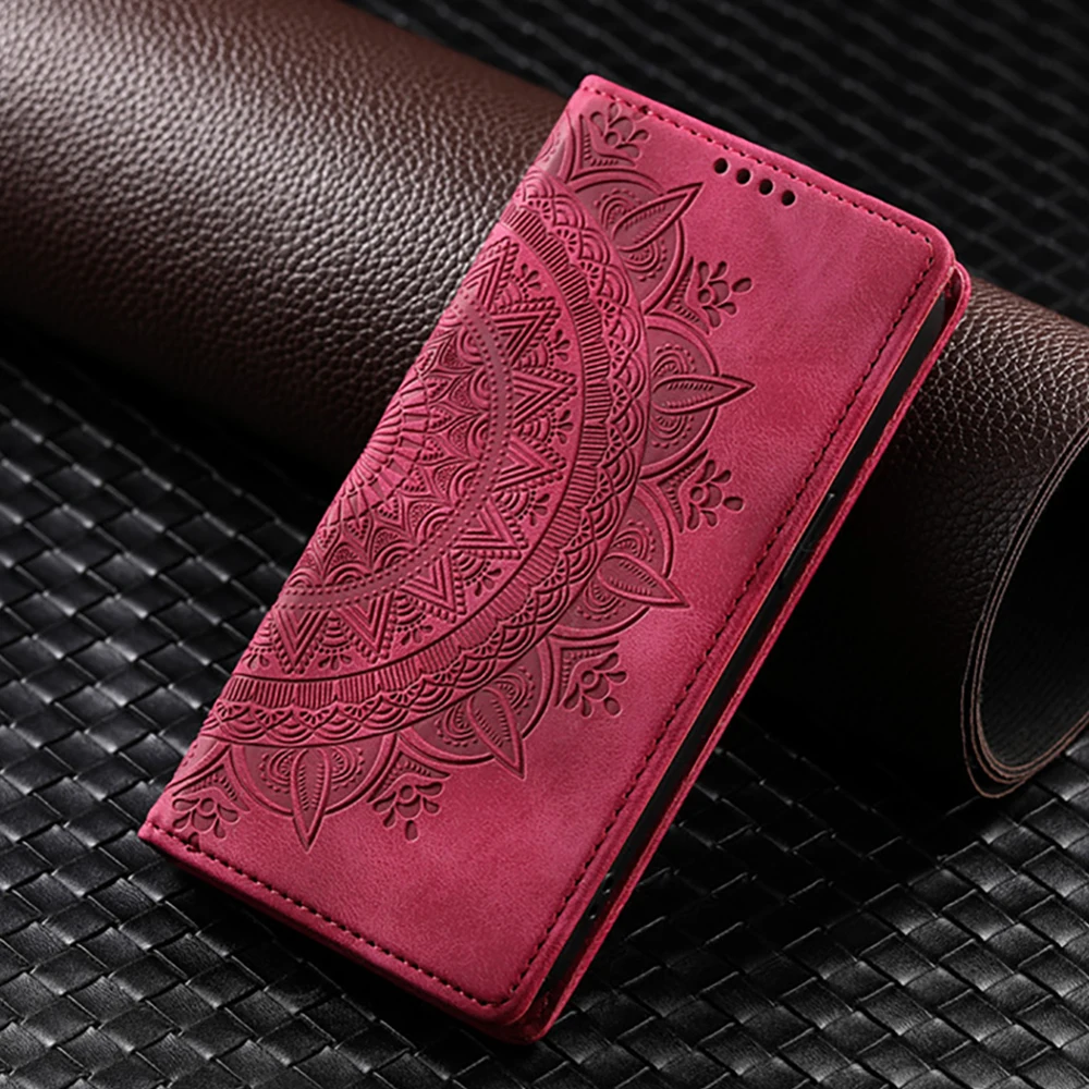 Para Samsung M13 M23 M12 M32 M55 5G Funda con tapa libro de cuero en relieve 3D Funda para Samsung Galaxy M23 Funda M22 M 12 32 55 M13