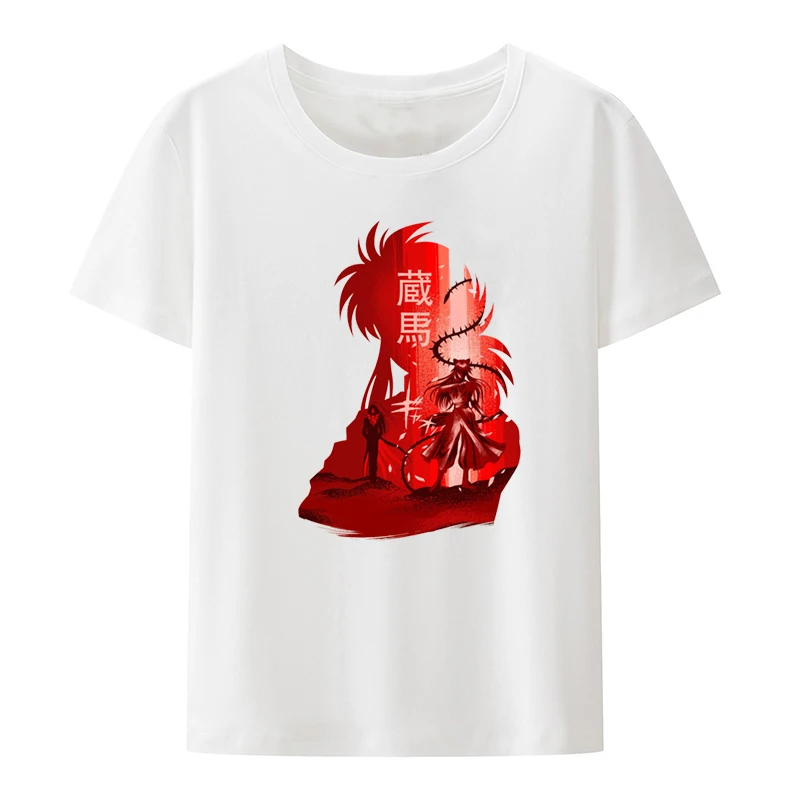 Nostalgic Japanese Anime Man Shor Sleeve T-shir T Shirt for Men Clothing YuYu Hakusho Kurama Comfortable Print Graphic T-shirts