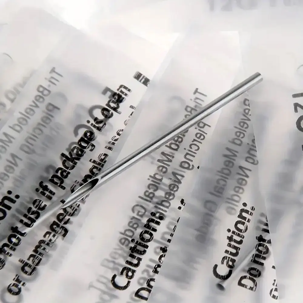 100/50/20/5 قطعة إبر ثقب الجسم 12 جرام 14 جرام 16 جرام 18 جرام 20 جرام 316 إبر ثقب الصلب لشفاه السرة والحلمة والأذن والأنف #4