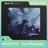 ATOM AT028 Photovoltaic Glass Mouse Pad Tempered Upgrade Smooth Mouse Pad FPS E-sports Game Office Desk Pad Accessories Gift