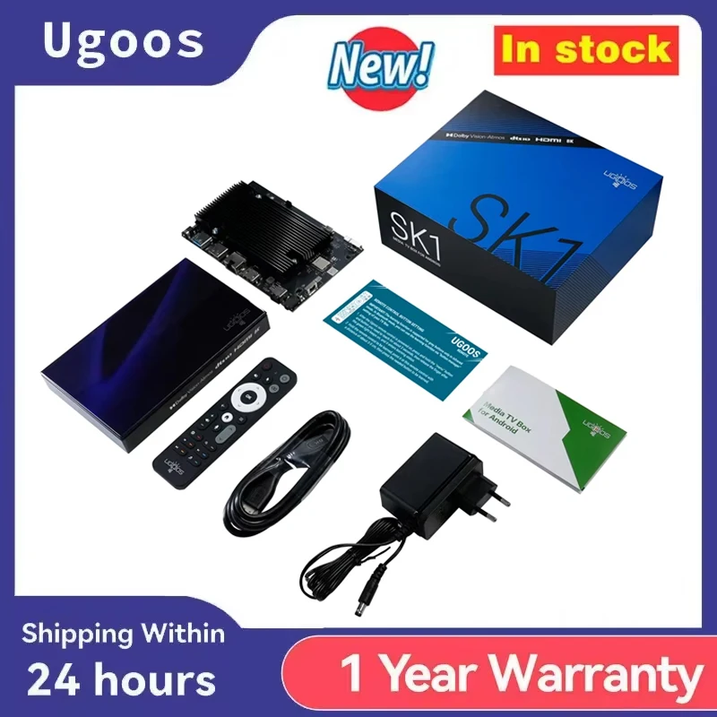 Latest Ugoos SK1 Smart TV Box Android 11 Amlogic S928X-K 8GB 128GB WIFI 6 BT5.2 1000M Set Top Box Dolby Widevine L1 DTS Support