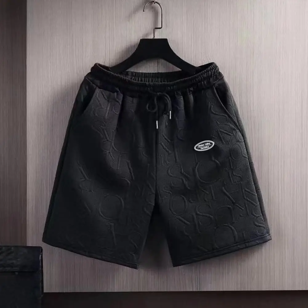 Casual Summer Shorts Men Elastic Waist Shorts Men's Summer Drawstring Shorts with Elastic Waist Side Pockets for Casual Homewear