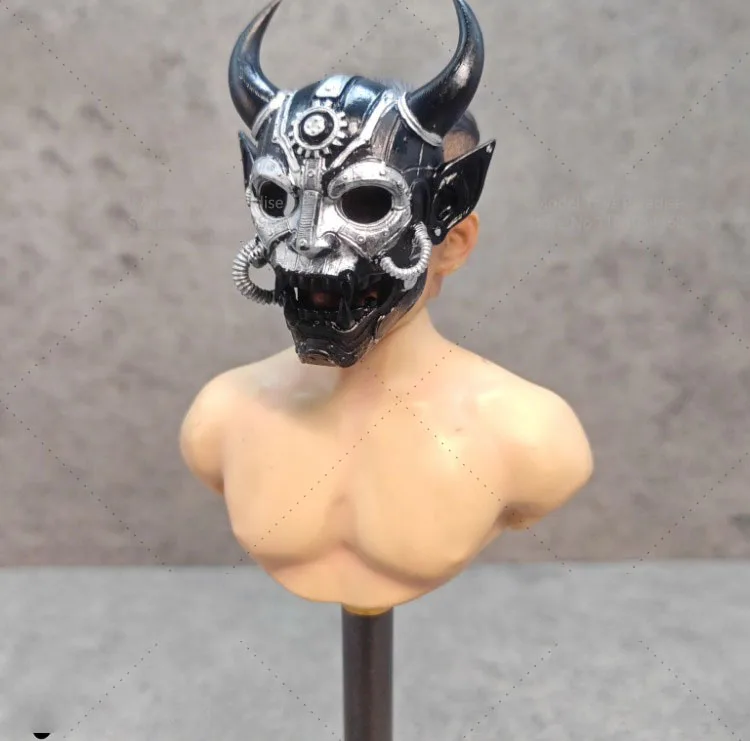 1/6 1/12 スケール兵士スチームパンクスタイルマスク機械廃棄物土壌スケルトンマスクフィット 12 インチ 6 インチアクションフィギュアボディ