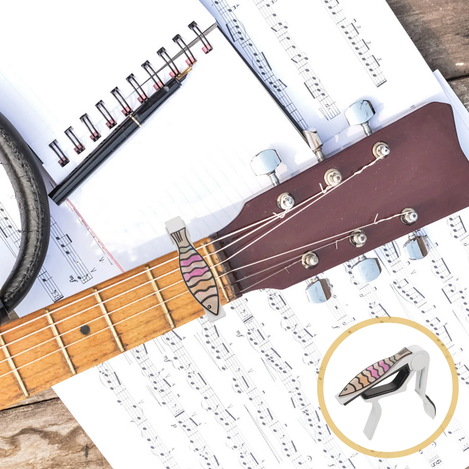 

Capo Guitar for Ukulele Bass Accessories Acoustic Tools Performers Small Fish Banjo Musicians