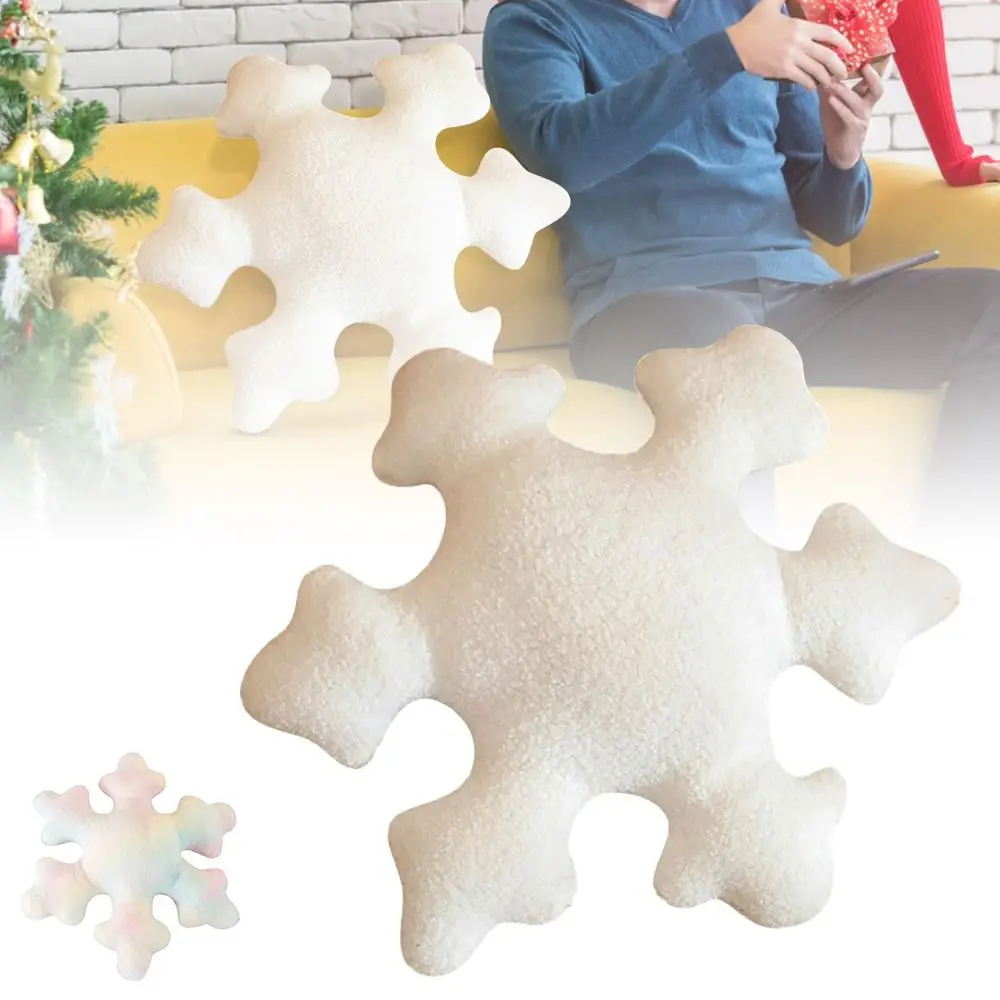 

Soft Christmas Snowflake Throw Pillow PP Cotton White Couch Cushion Comfortable Touch 40/50cm Snowflake Pillows