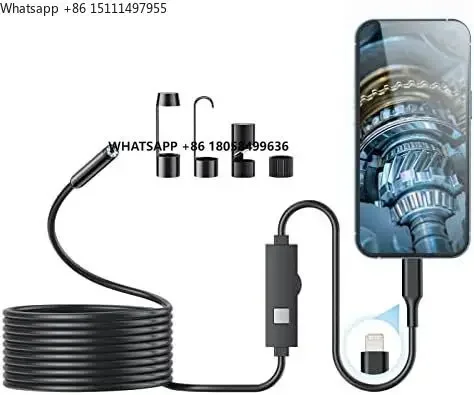 Endoscope  1080P HD Borescope Tools With 8 Adjustable LED Lights Endoscope With 1m Snake  Tube for Ios Android