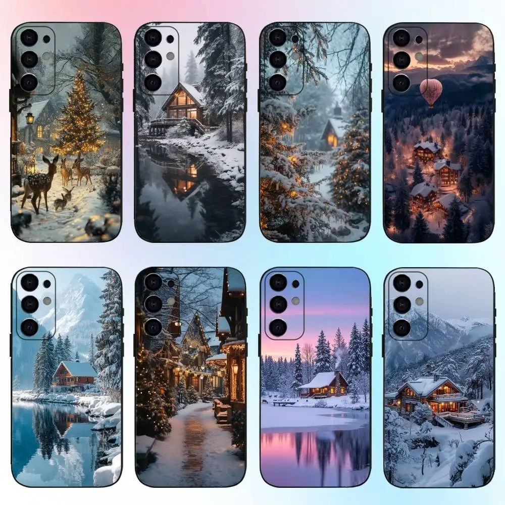 

Beautiful Winter Snow Phone Case For Samsung S25,S24,S21,S22,S23,S30,Ultra,S20,Plus,Fe,Lite,Note,10,9,5G Black Cover