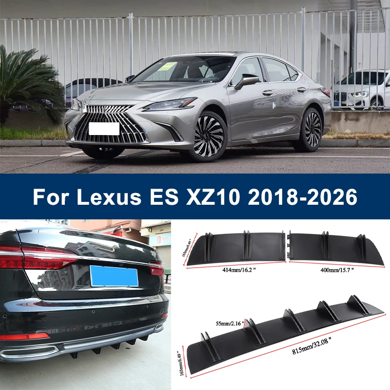 

2-Segment Shark Fin Rear Diffuser For Lexus ES XZ10 2018-2026 2021 2019 Rear Bumper Lip Splitter Chassis Spoiler Tuning Parts
