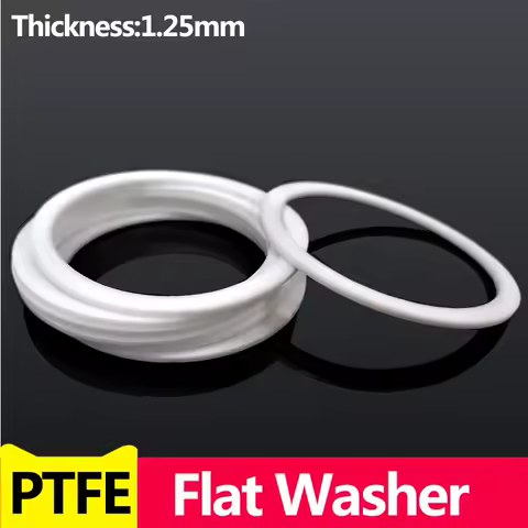 PTFE Flat Washer Flange Pressure Gauge Water Pipe Joint Gasket Inner Diameter 6-35mm Gasket Spacer Sealing For Pressure Gage