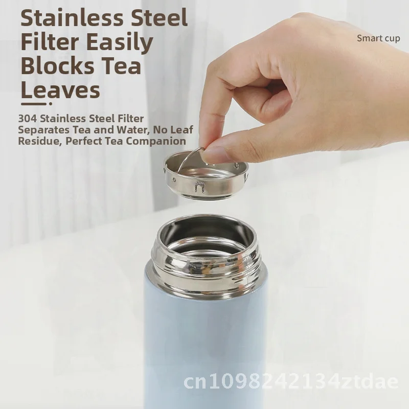 

Мини-умный термос с дисплеем температуры, портативная изолированная чайная чашка из нержавеющей стали для мужчин и женщин, милая креативная маленькая чашка